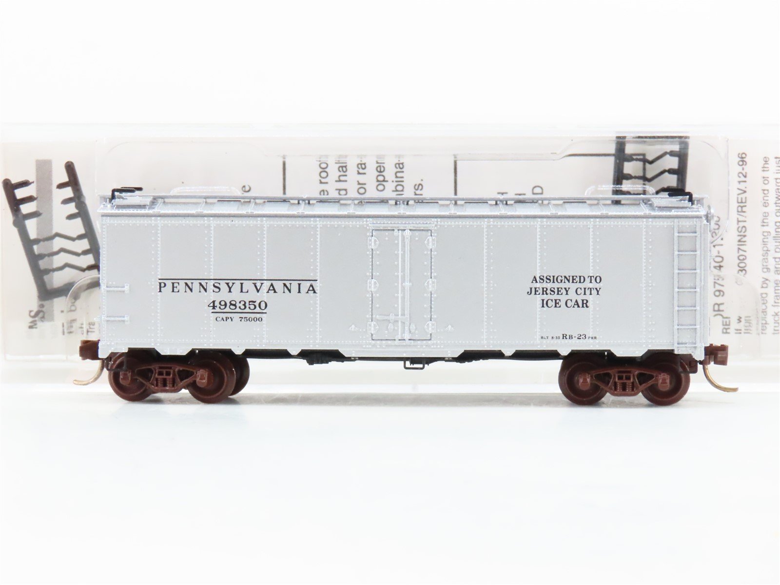 N Micro-Trains MTL 59040 PRR MoW "Jersey City Ice Car" 40' Steel Reefer #498350