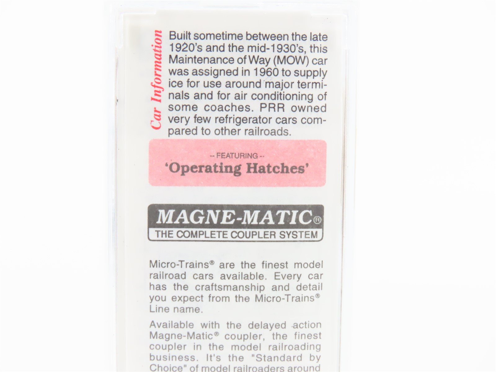 N Micro-Trains MTL 59040 PRR MoW 