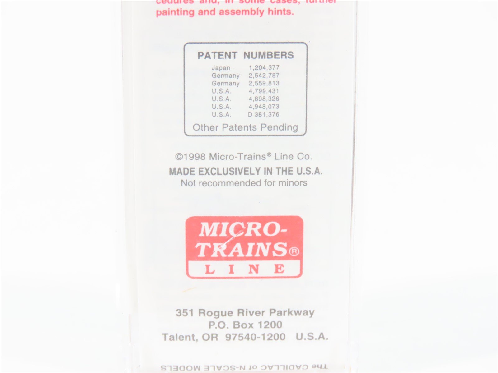 N Micro-Trains MTL 59040 PRR MoW 