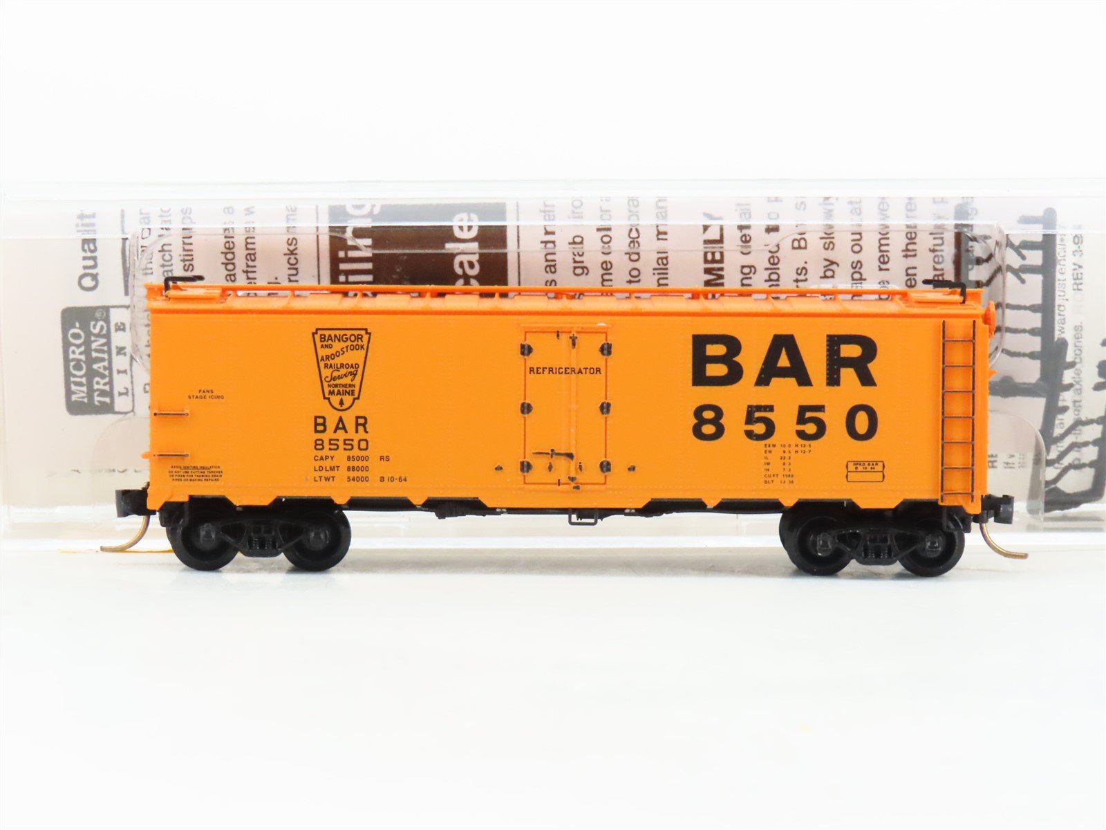 N Micro-Trains MTL 59020 BAR Bangor & Aroostook 40' Steel Side Ice Reefer #8550