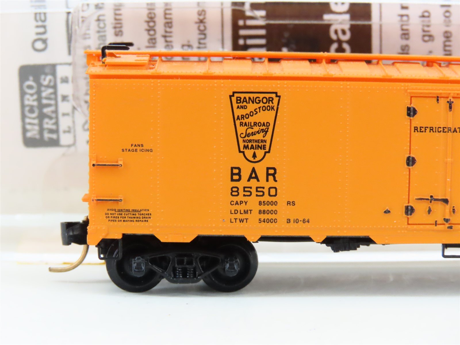 N Micro-Trains MTL 59020 BAR Bangor & Aroostook 40' Steel Side Ice Reefer #8550