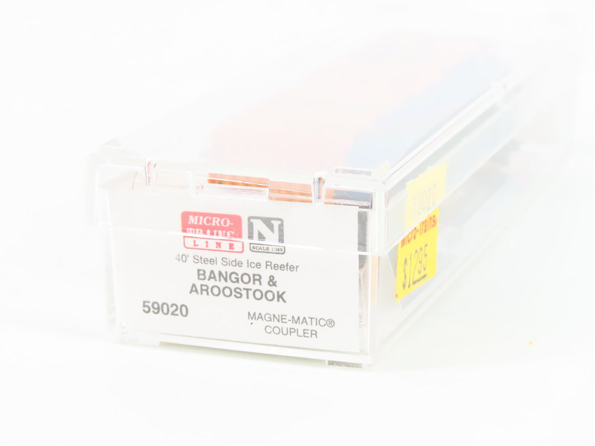 N Micro-Trains MTL 59020 BAR Bangor &amp; Aroostook 40&#39; Steel Side Ice Reefer #8550
