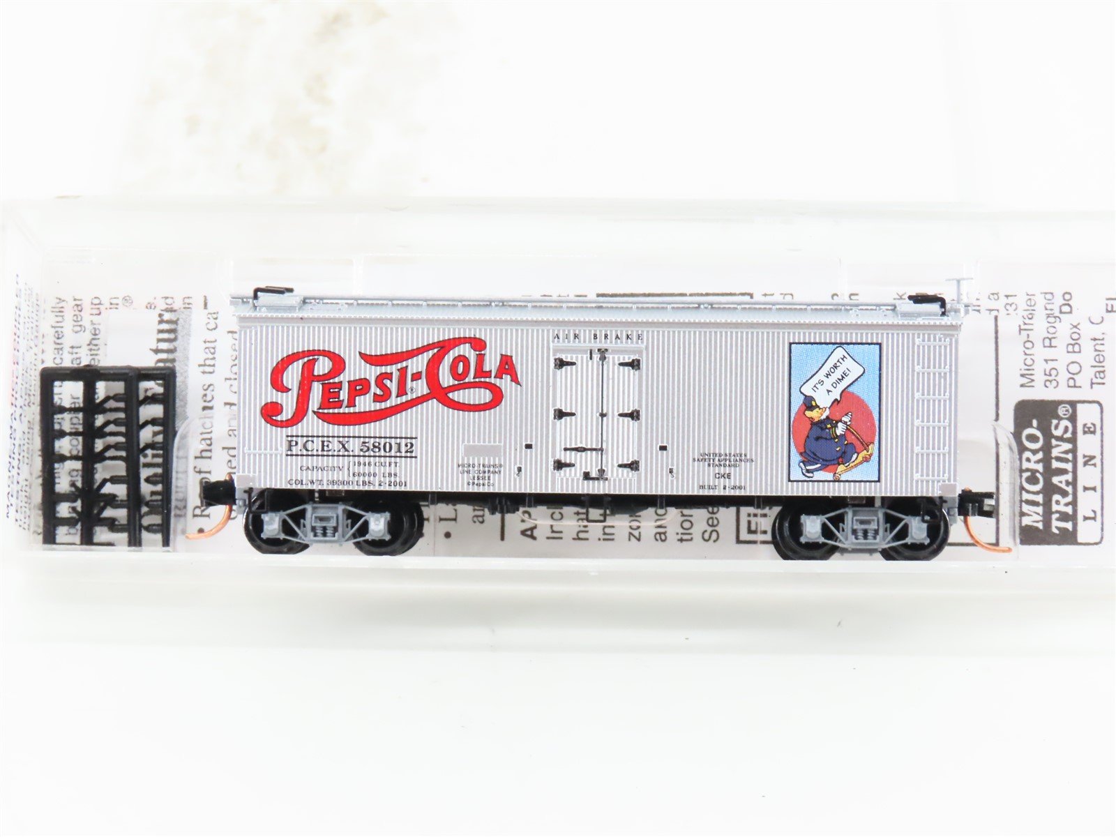 N Scale Micro-Trains MTL 58570 PCEX "Pepsi-Cola Cops" 36' Wood Ice Reefer #58012