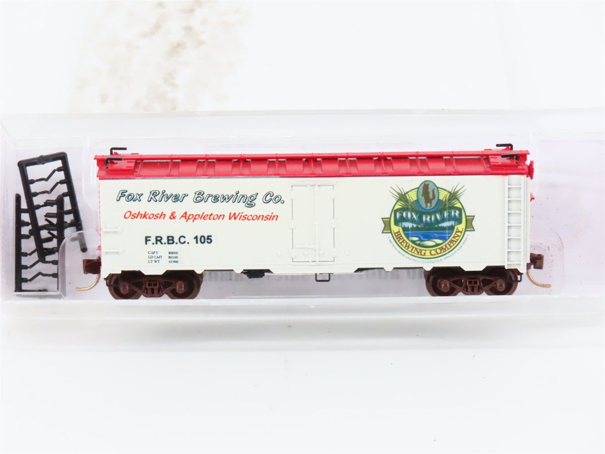 N Micro-Trains MTL Al&#39;s Kustom Kars FRBC Fox River Brewing 40&#39; Steel Reefer #105