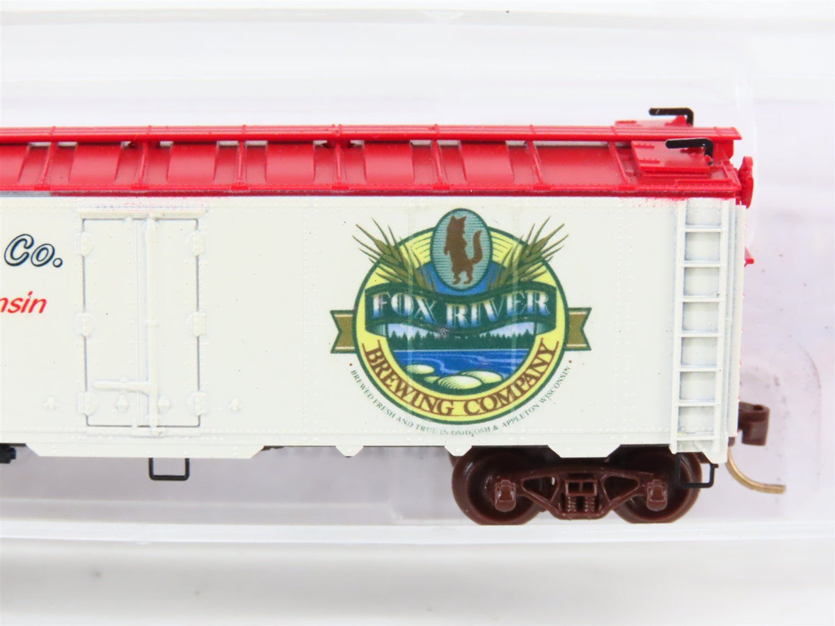 N Micro-Trains MTL Al&#39;s Kustom Kars FRBC Fox River Brewing 40&#39; Steel Reefer #105