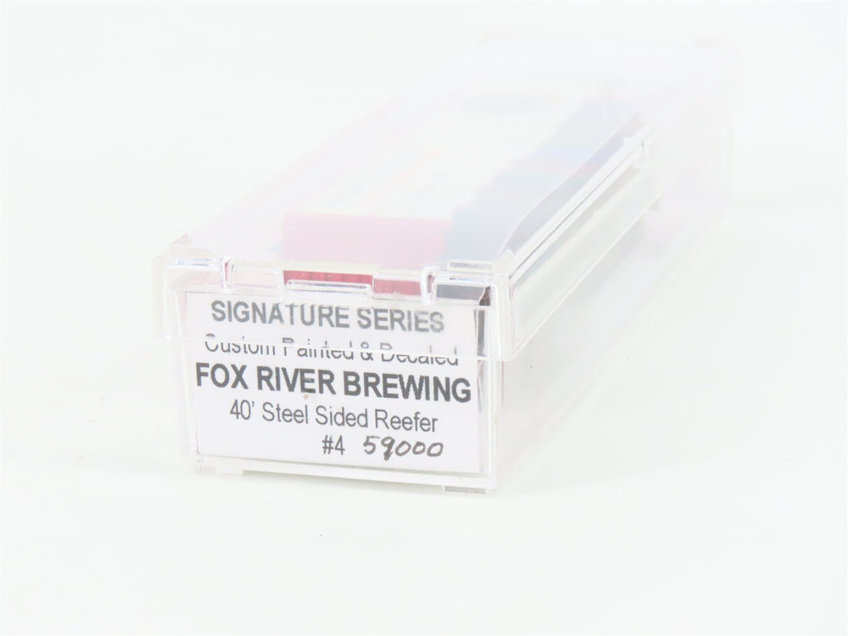 N Micro-Trains MTL Al&#39;s Kustom Kars FRBC Fox River Brewing 40&#39; Steel Reefer #105