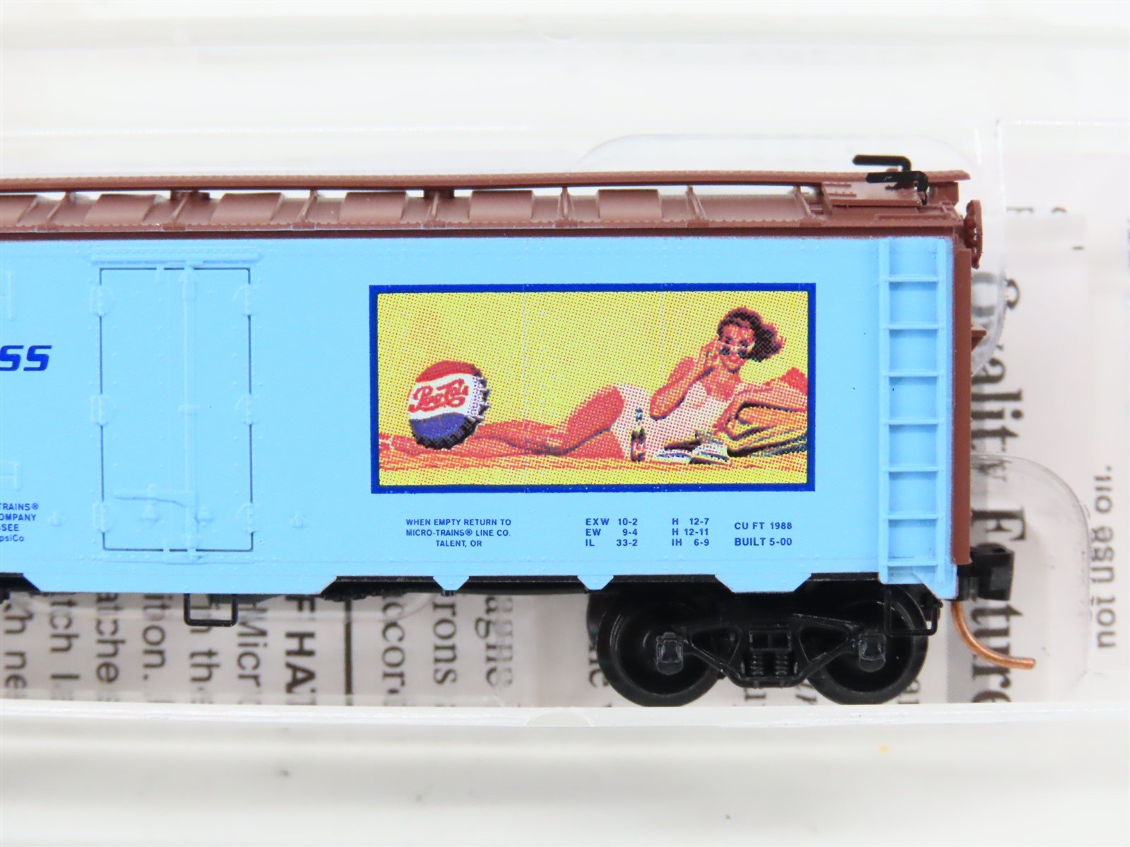 N Micro-Trains MTL 59550 PCEX Pepsi-Cola Billboard 40' Steel Ice Reefer #59505