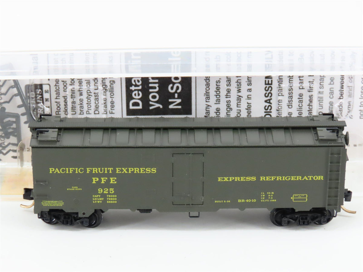 N Micro-Trains MTL 59510 PFE Pacific Fruit Express 40&#39; Steel Ice Reefer #925