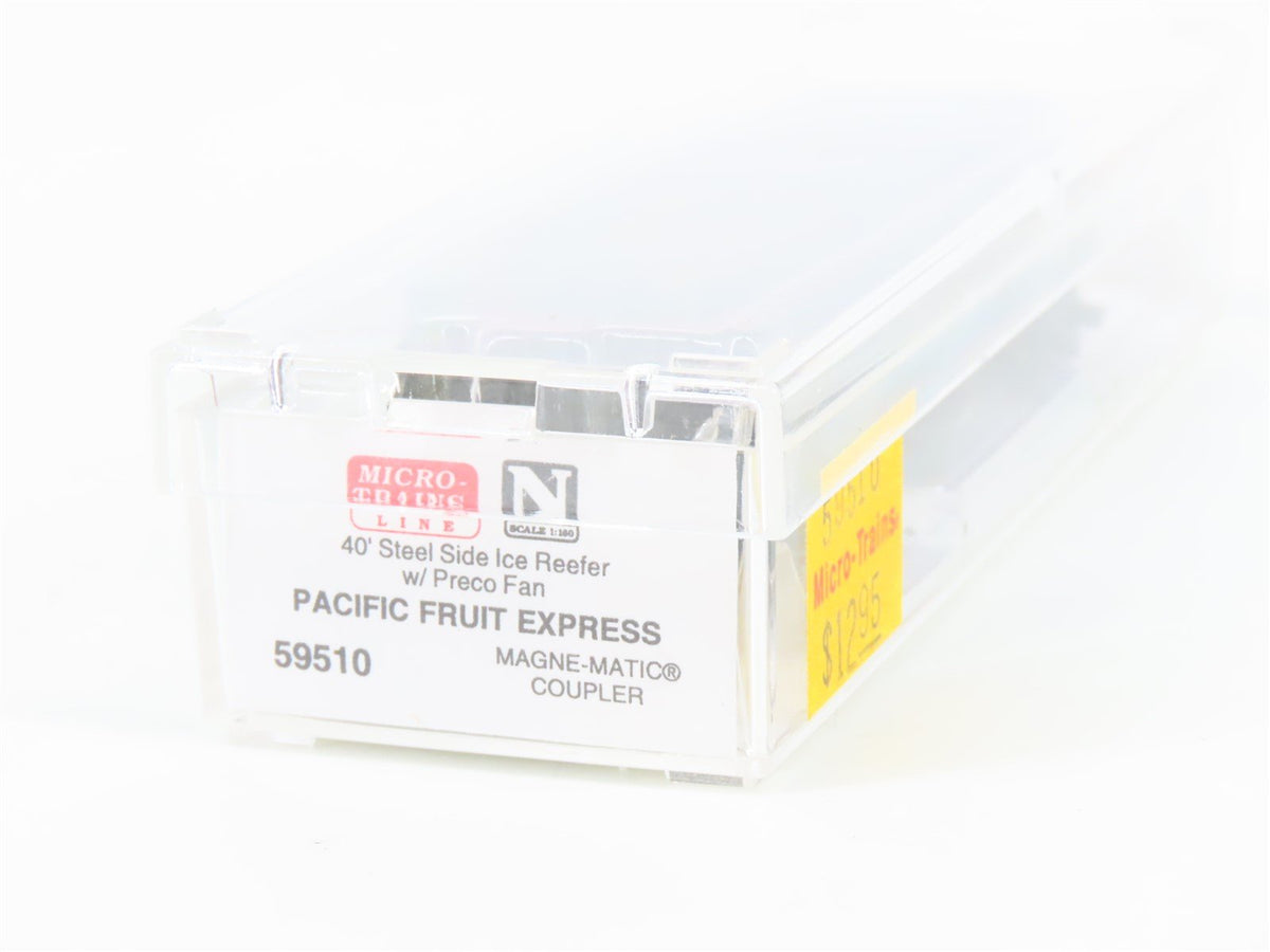 N Micro-Trains MTL 59510 PFE Pacific Fruit Express 40&#39; Steel Ice Reefer #925