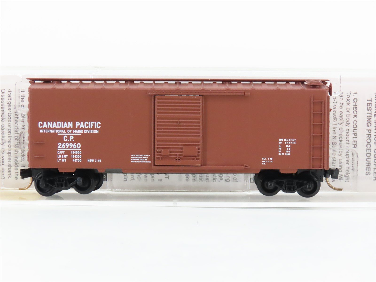 N Micro-Trains MTL 20136 CP Canadian Pacific 40' Single Door Box Car #269960
