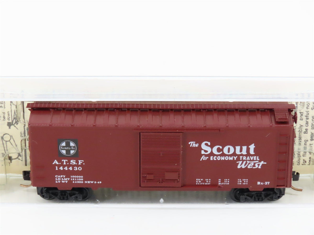 N Kadee Micro-Trains MTL 20050 ATSF Santa Fe &quot;Scout / Map&quot; 40&#39; Box Car #144430