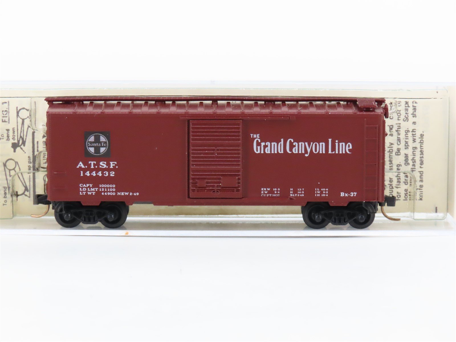N Kadee Micro-Trains MTL 20060 ATSF "Grand Canyon / Map" 40' Box Car #144432