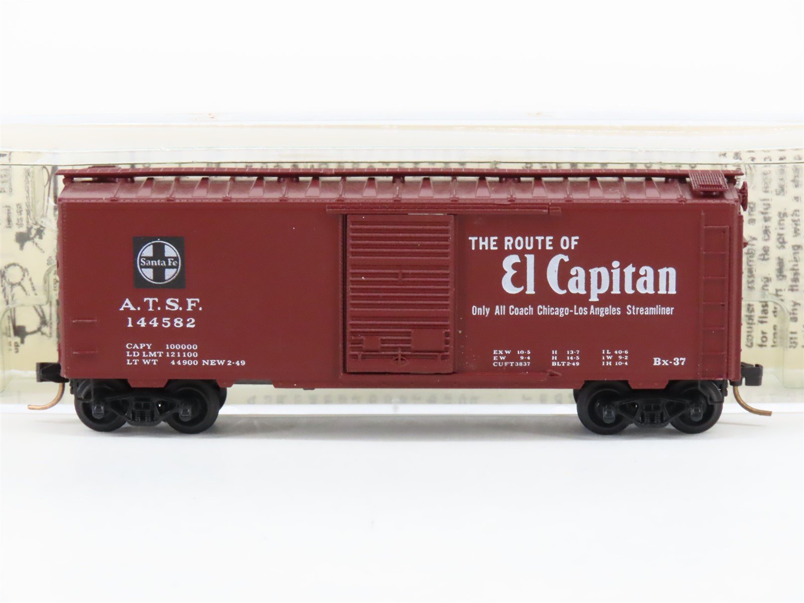 N Kadee Micro-Trains MTL 20040 ATSF "El Capitan / Map" 40' Box Car #144582