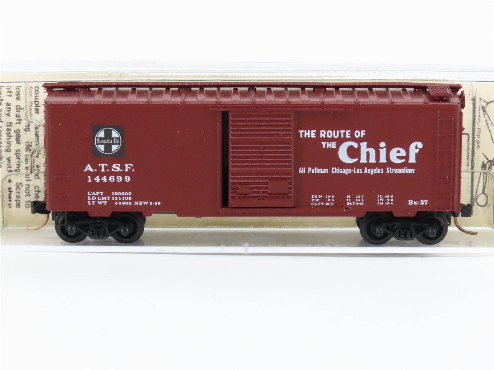 N Kadee Micro-Trains MTL 20030 ATSF Santa Fe "Chief / Map" 40' Box Car #144699