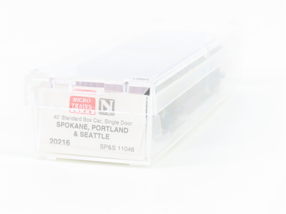 N Micro-Trains MTL 20216 SP&amp;S Spokane Portland &amp; Seattle 40&#39; Box Car #11046