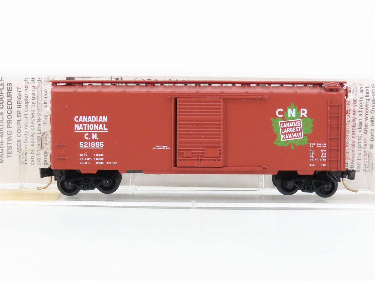 N Micro-Trains MTL 20206 CN Canadian National 40&#39; Single Door Box Car #521995