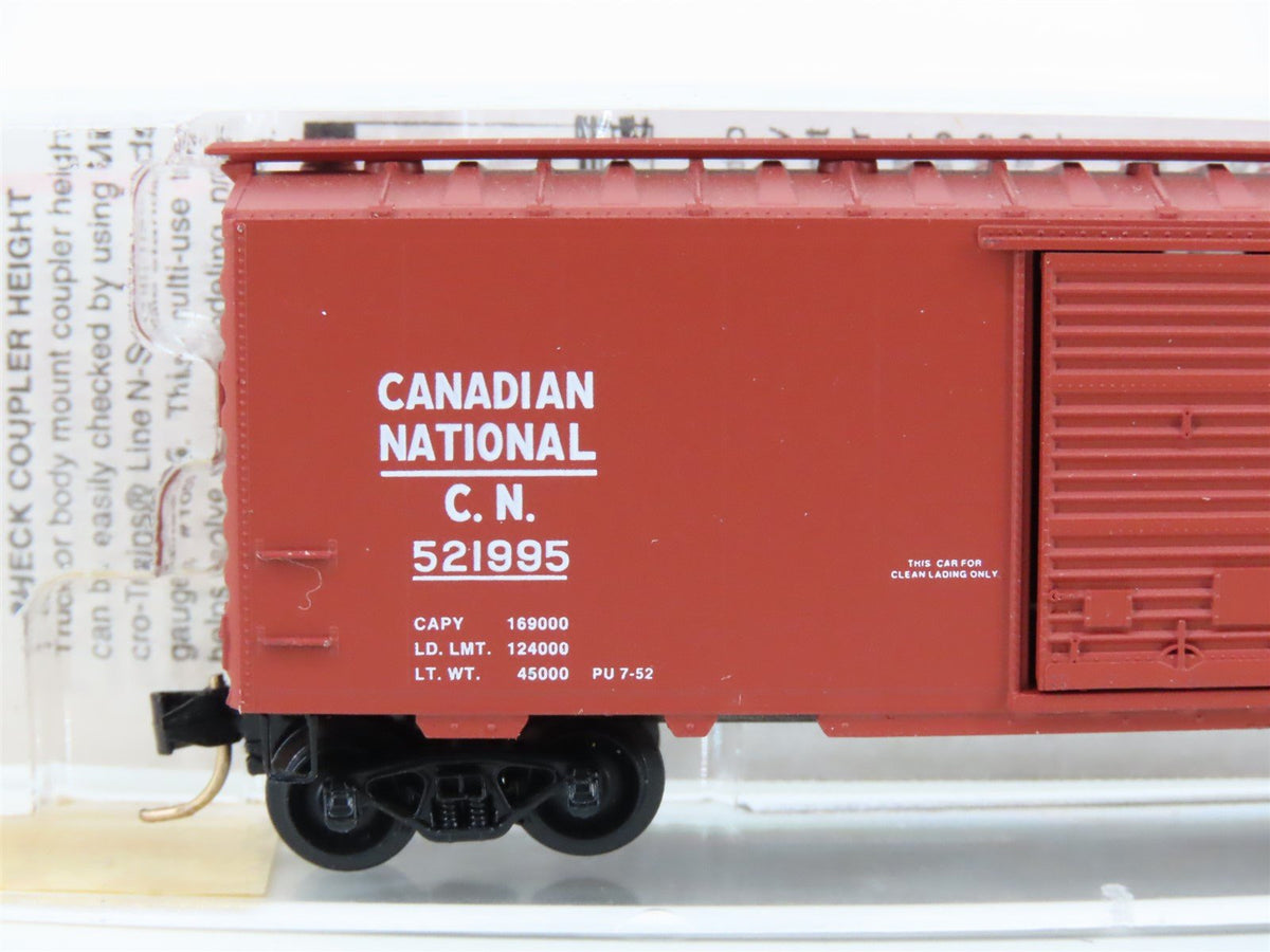 N Micro-Trains MTL 20206 CN Canadian National 40&#39; Single Door Box Car #521995