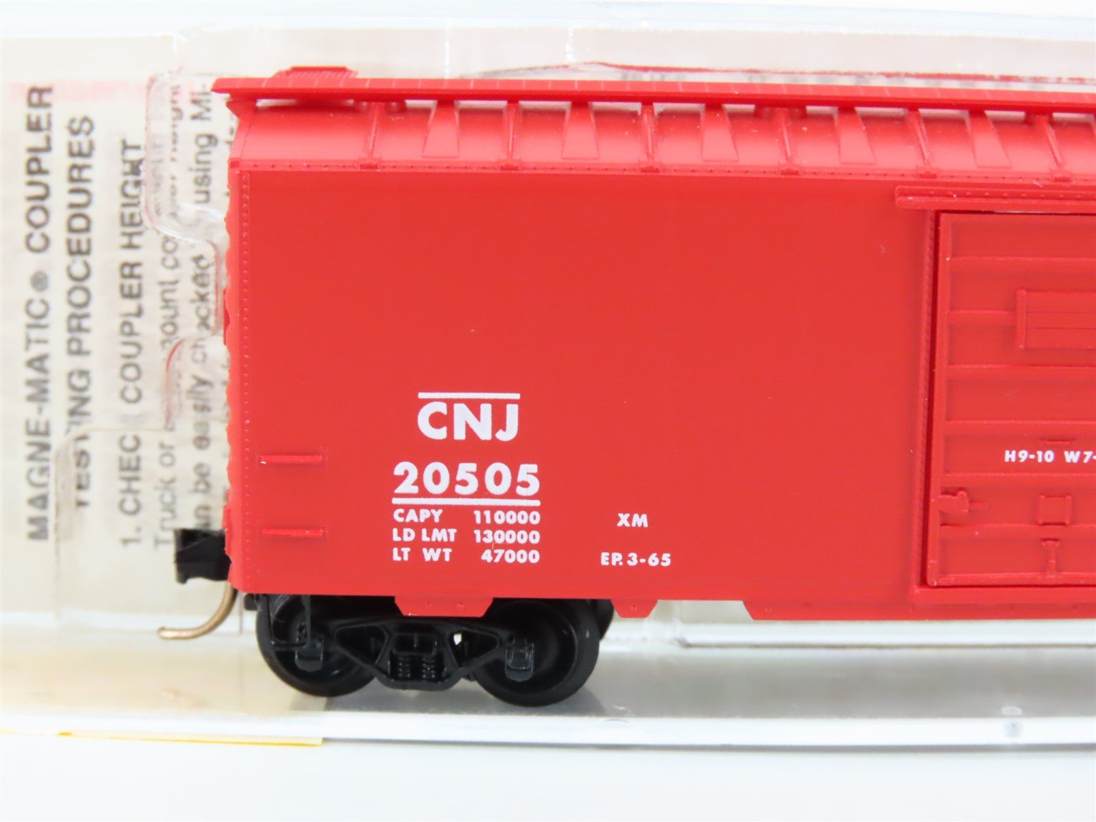 N Scale Micro-Trains MTL 20196 CNJ Jersey Central 40' Single Door Box Car #20505