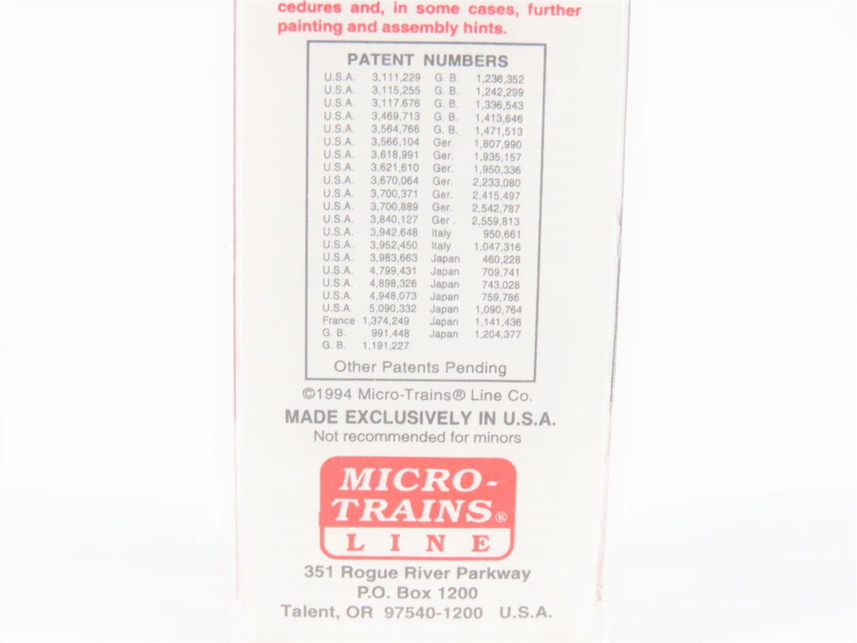N Scale Micro-Trains MTL 20196 CNJ Jersey Central 40&#39; Single Door Box Car #20505