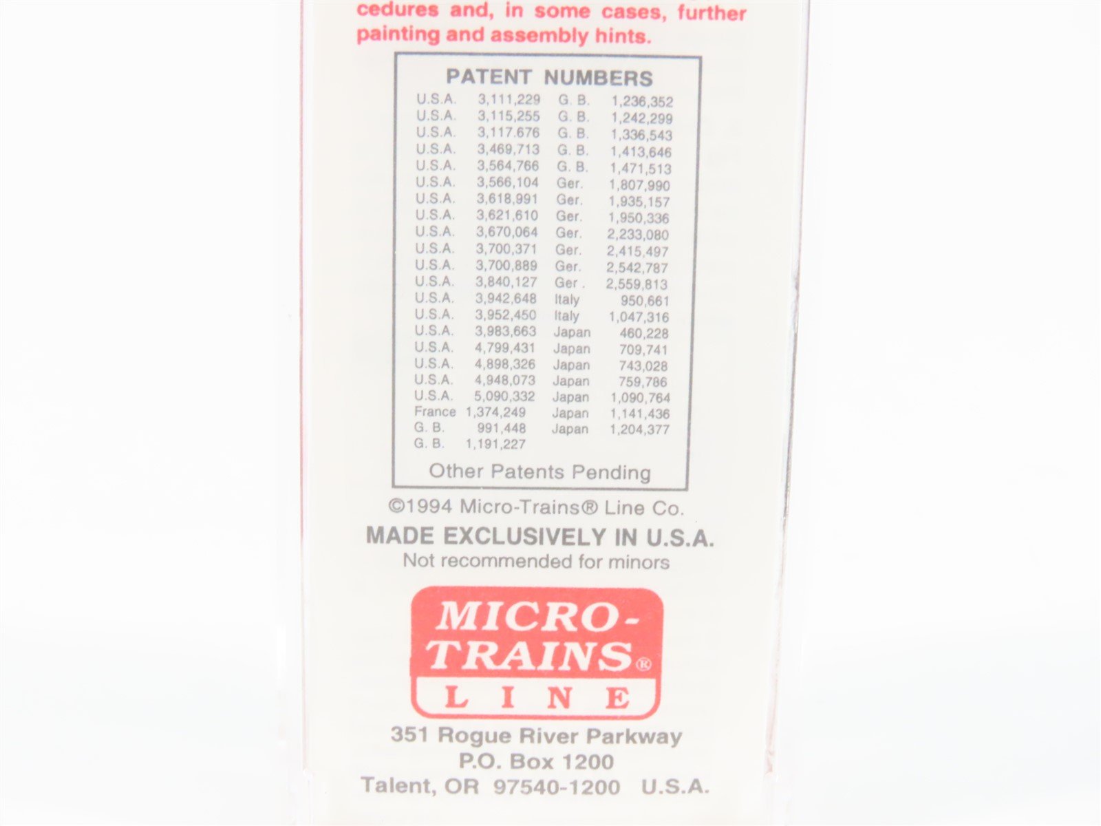 N Scale Micro-Trains MTL 20196 CNJ Jersey Central 40' Single Door Box Car #20505