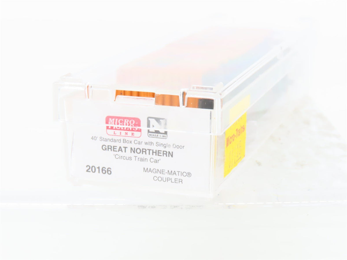 N Scale Micro-Trains MTL 20166 GN Great Northern &quot;Circus&quot; 40&#39; Box Car #19038