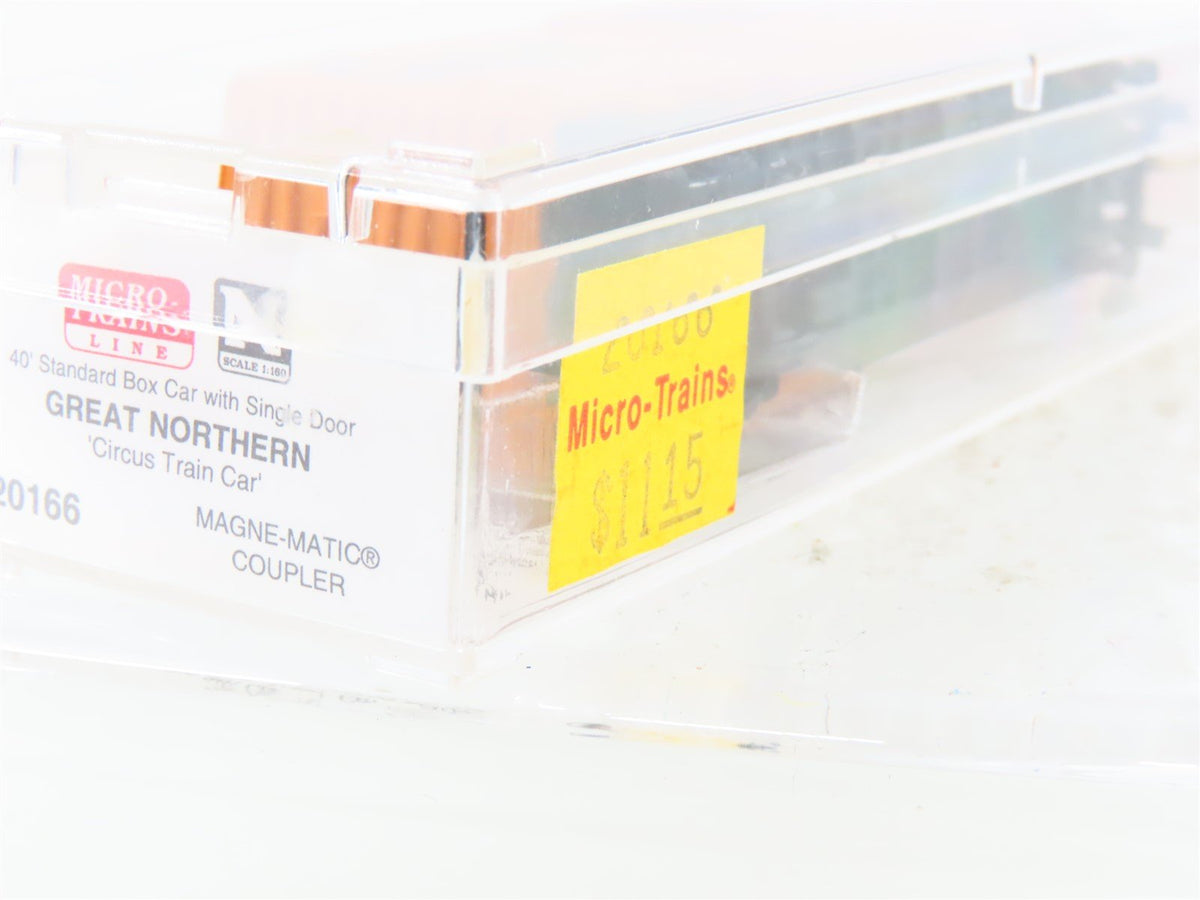 N Scale Micro-Trains MTL 20166 GN Great Northern &quot;Circus&quot; 40&#39; Box Car #19038