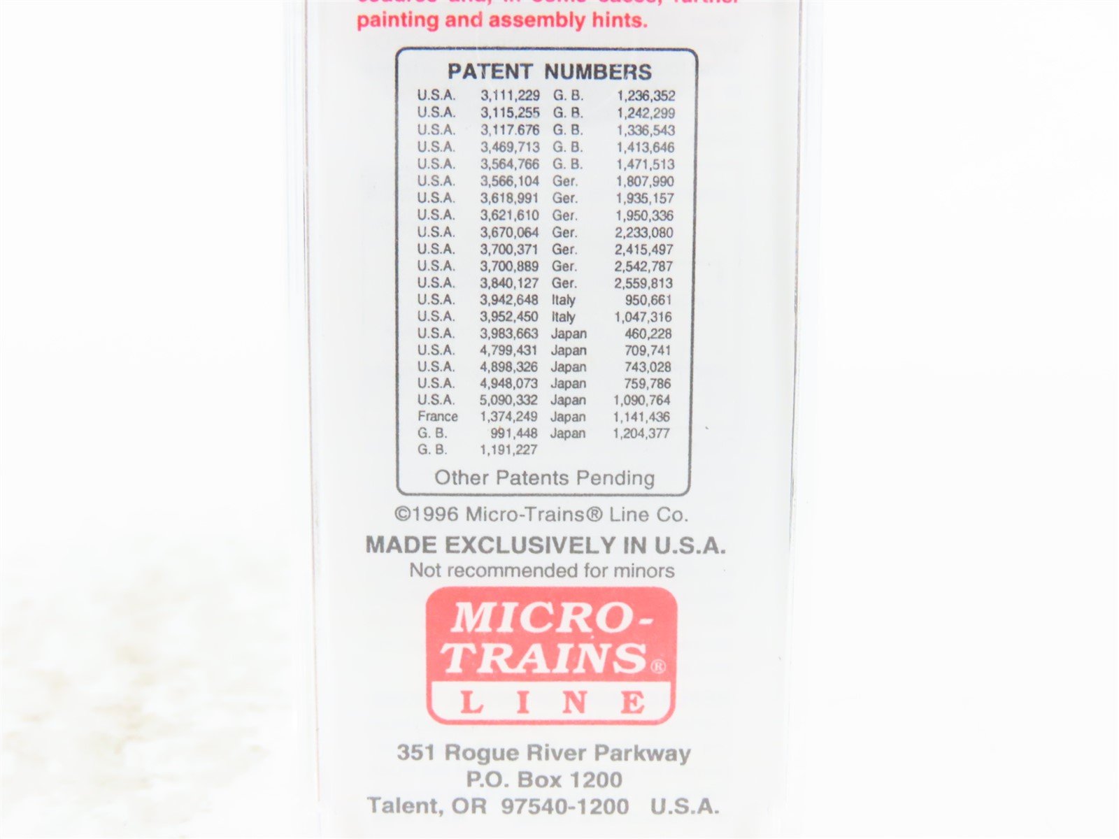 N Micro-Trains MTL 20346 B&O Baltimore & Ohio 