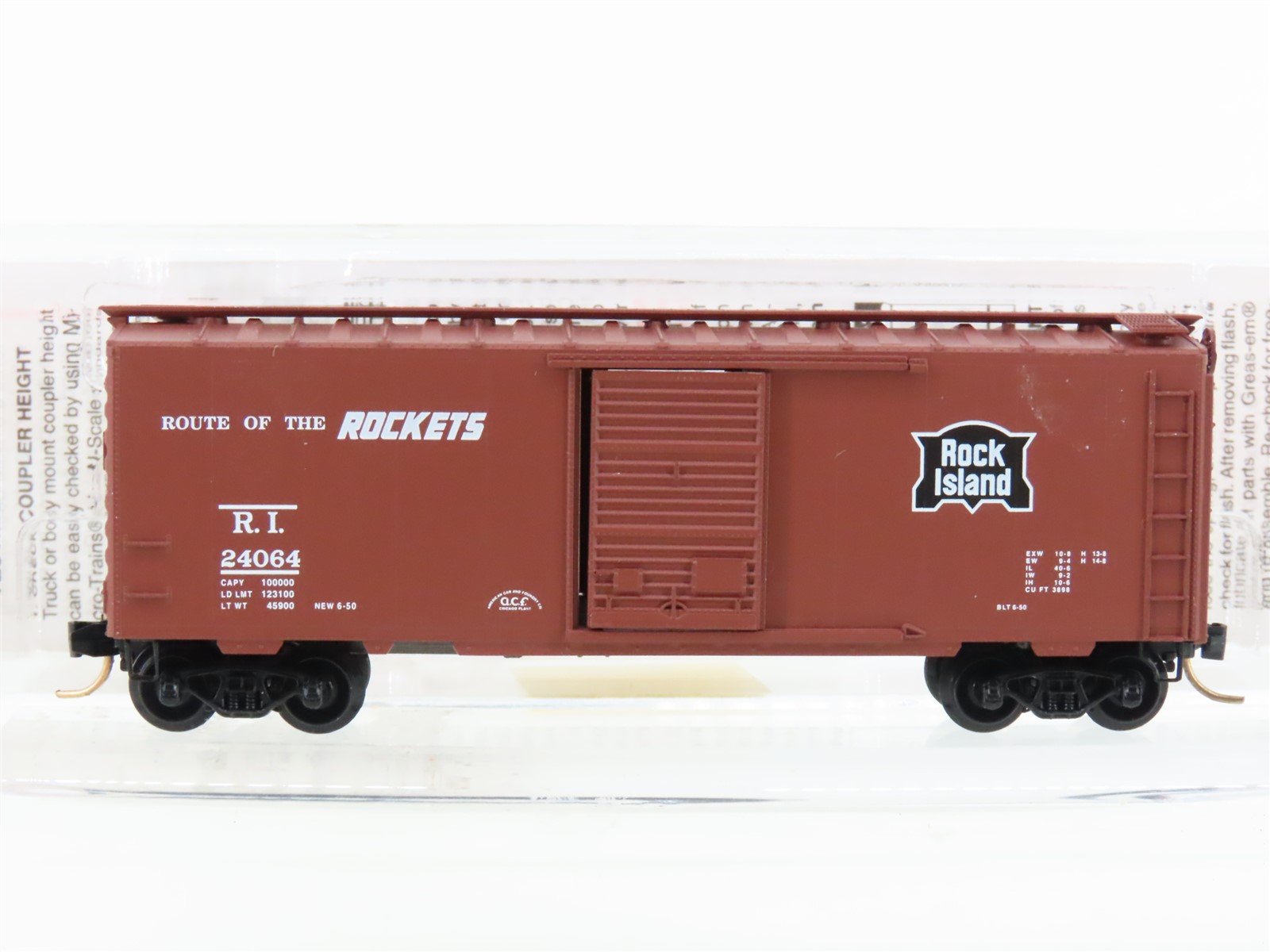 N Micro-Trains MTL 20336 CRI&P RI Rock Island "Rockets Route" 40' Box Car #24064