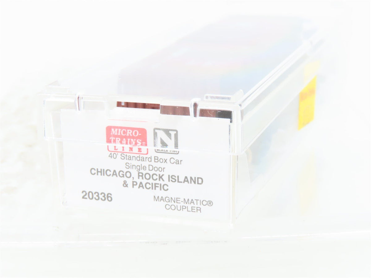 N Micro-Trains MTL 20336 CRI&amp;P RI Rock Island &quot;Rockets Route&quot; 40&#39; Box Car #24064