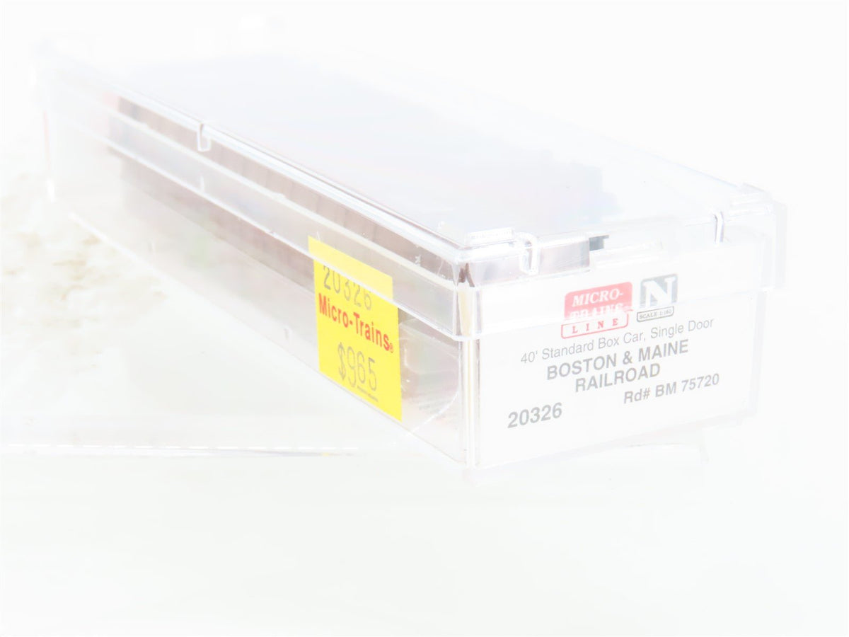 N Micro-Trains MTL 20326 B&amp;M Boston &amp; Maine &quot;Minute Man&quot; 40&#39; Box Car #75720