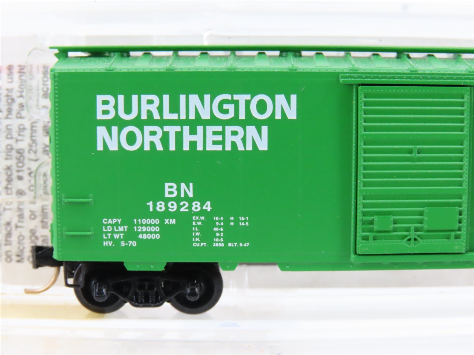 N Micro-Trains MTL 20306 BN Burlington Northern 40' Single Door Box Car #189284