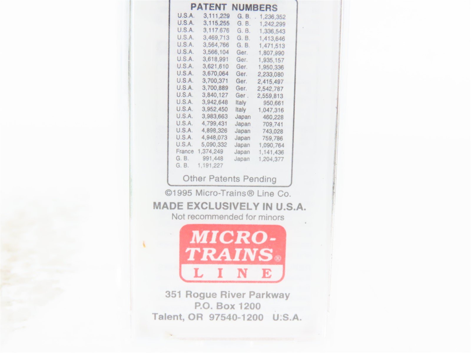 N Micro-Trains MTL 20306 BN Burlington Northern 40' Single Door Box Car #189284