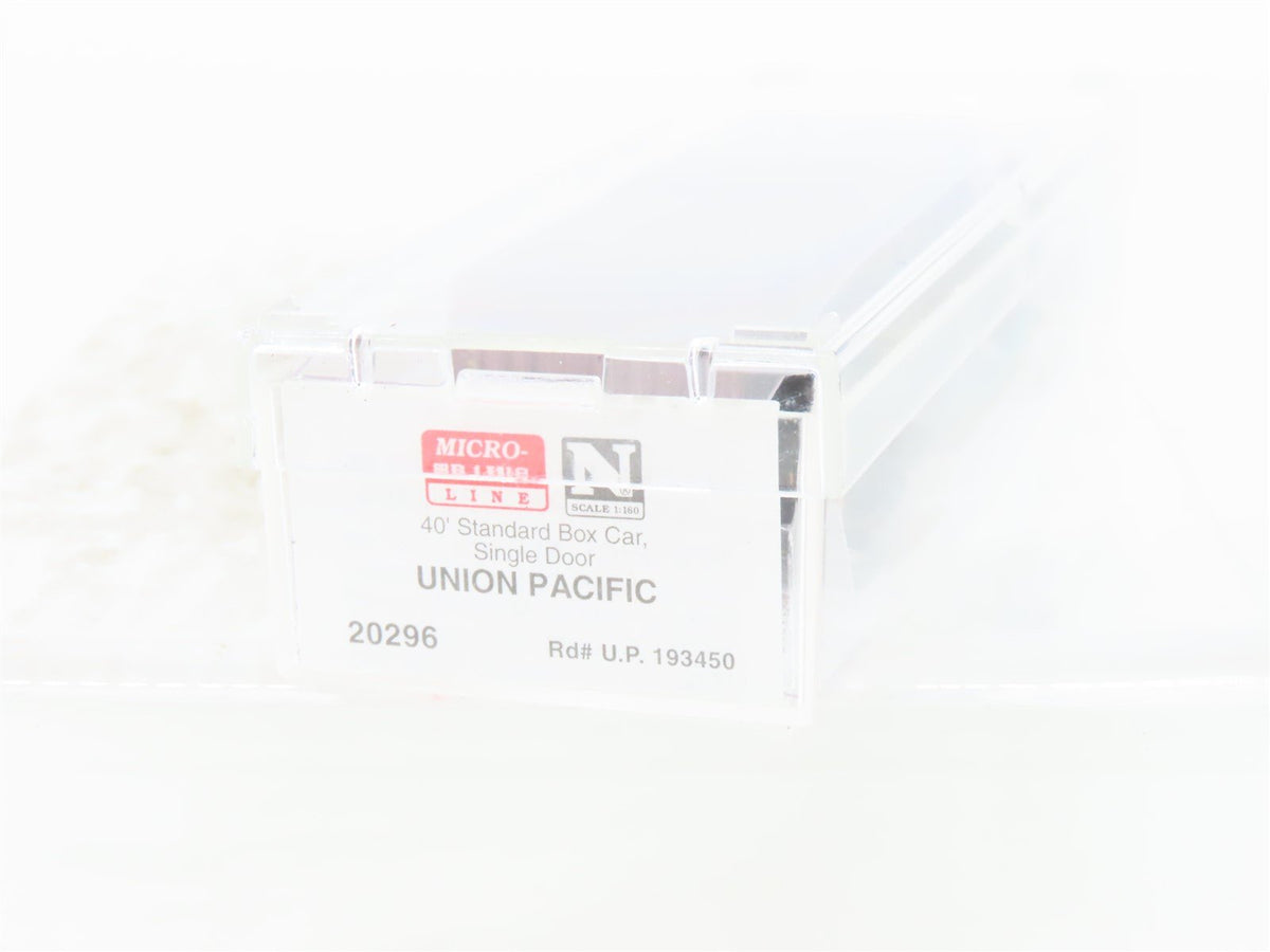 N Scale Micro-Trains MTL 20296 UP Union Pacific 40&#39; Single Door Box Car #193450