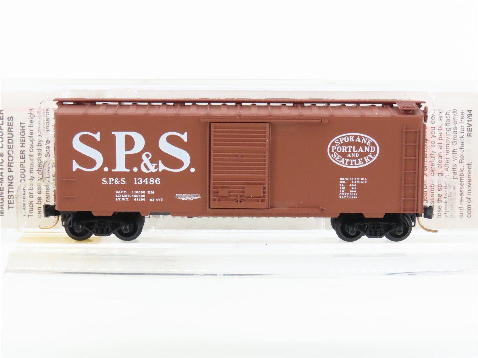 N Micro-Trains MTL 20246 SP&S Spokane Portland & Seattle 40' Box Car #13486