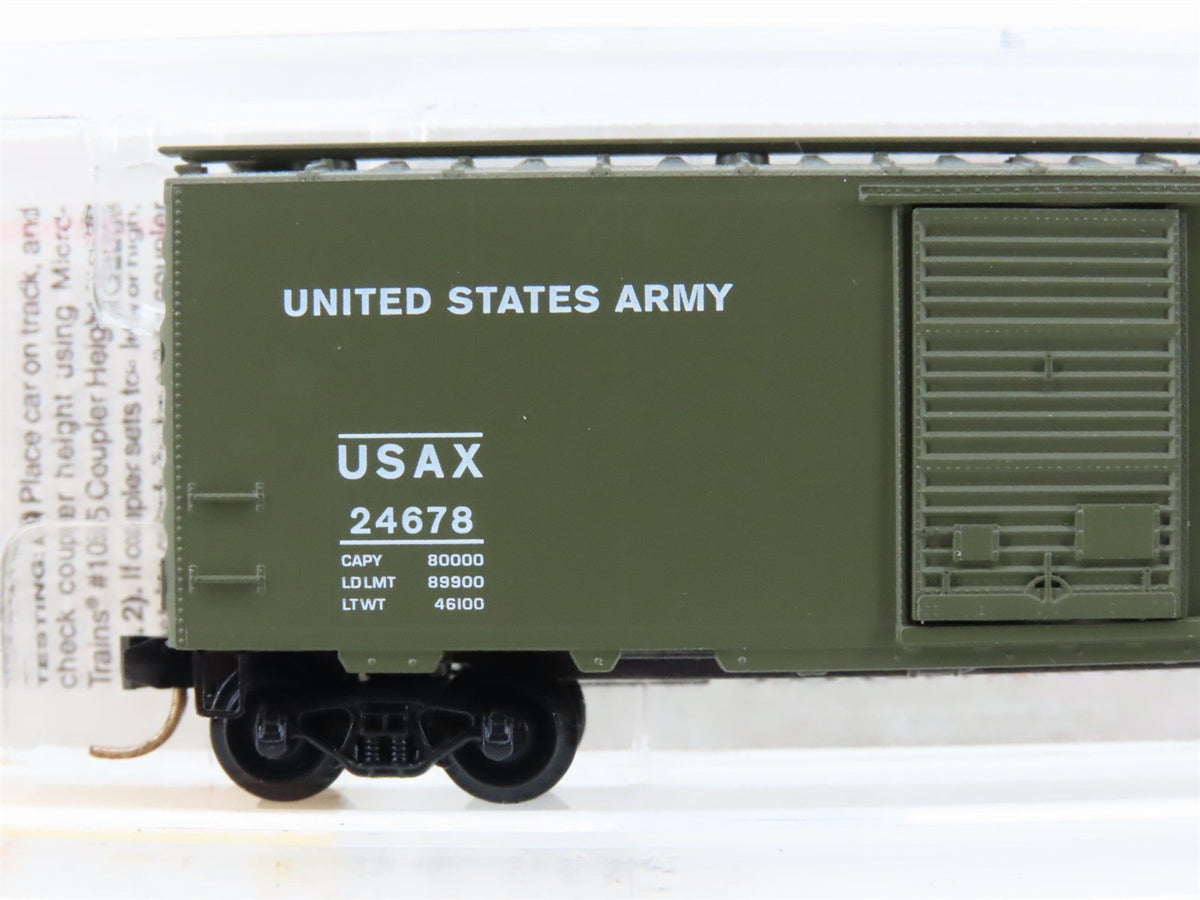 N Micro-Trains MTL 20456 USAX US Army Transportation Corps 40&#39; Box Car #24678