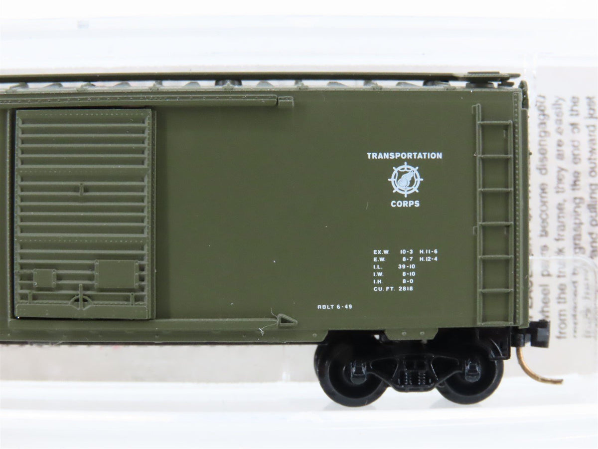 N Micro-Trains MTL 20456 USAX US Army Transportation Corps 40&#39; Box Car #24678
