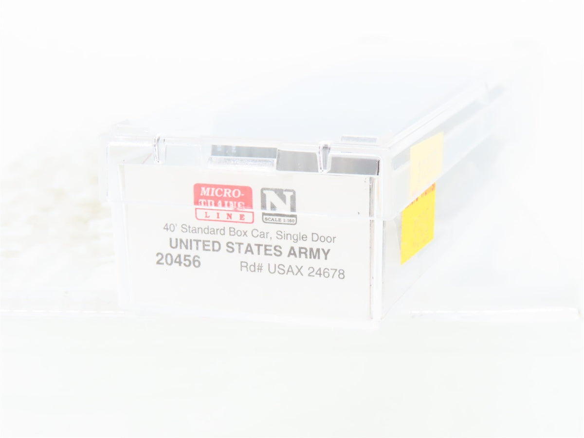 N Micro-Trains MTL 20456 USAX US Army Transportation Corps 40&#39; Box Car #24678