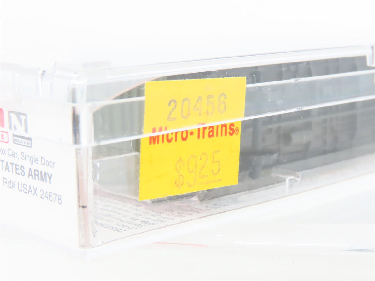 N Micro-Trains MTL 20456 USAX US Army Transportation Corps 40&#39; Box Car #24678
