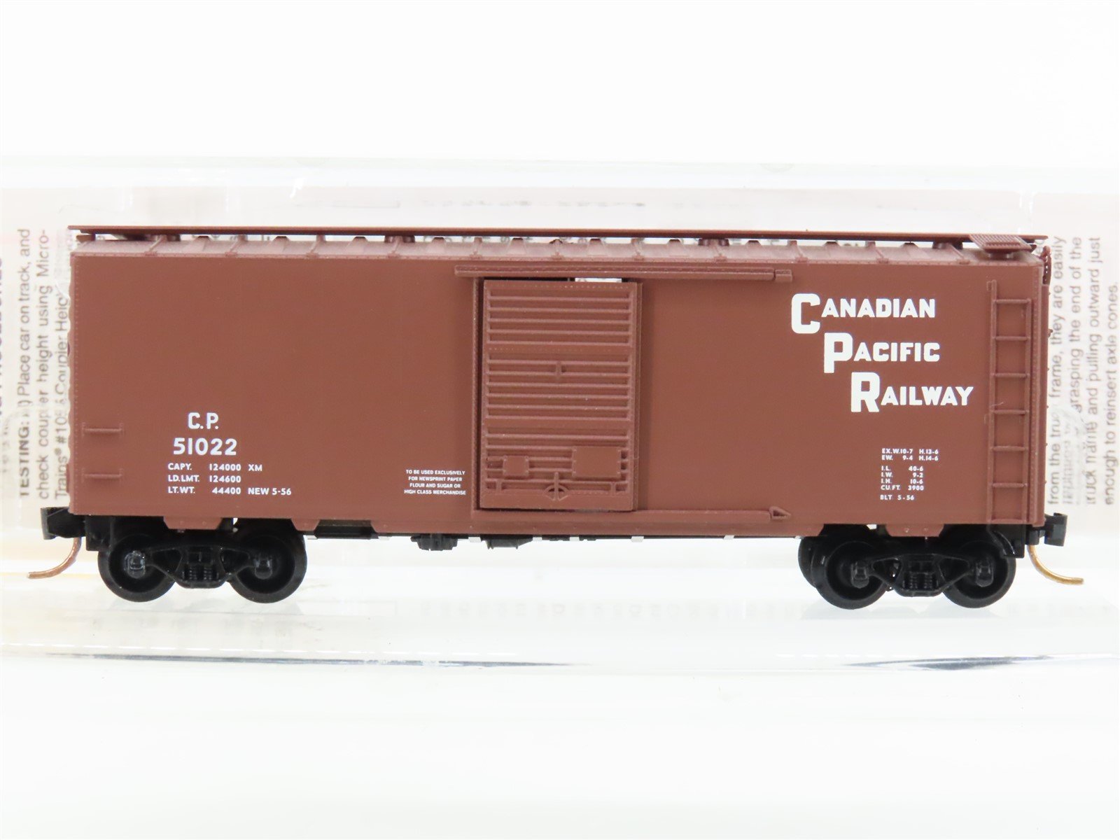 N Micro-Trains MTL 20436 CP Canadian Pacific 40' Single Door Box Car #51022