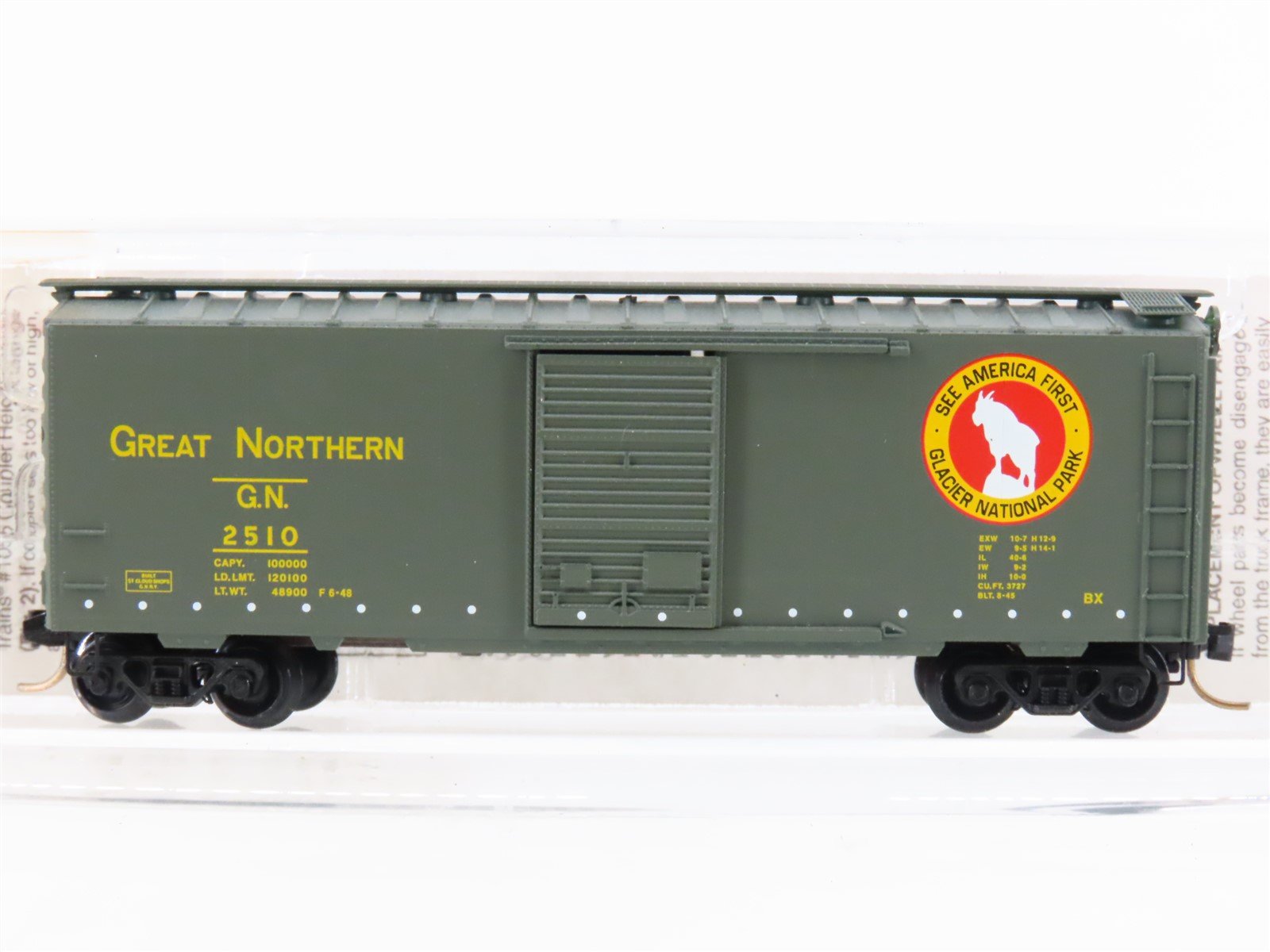 N Scale Micro-Trains MTL 20416 GN Great Northern 40' Single Door Box Car #2510