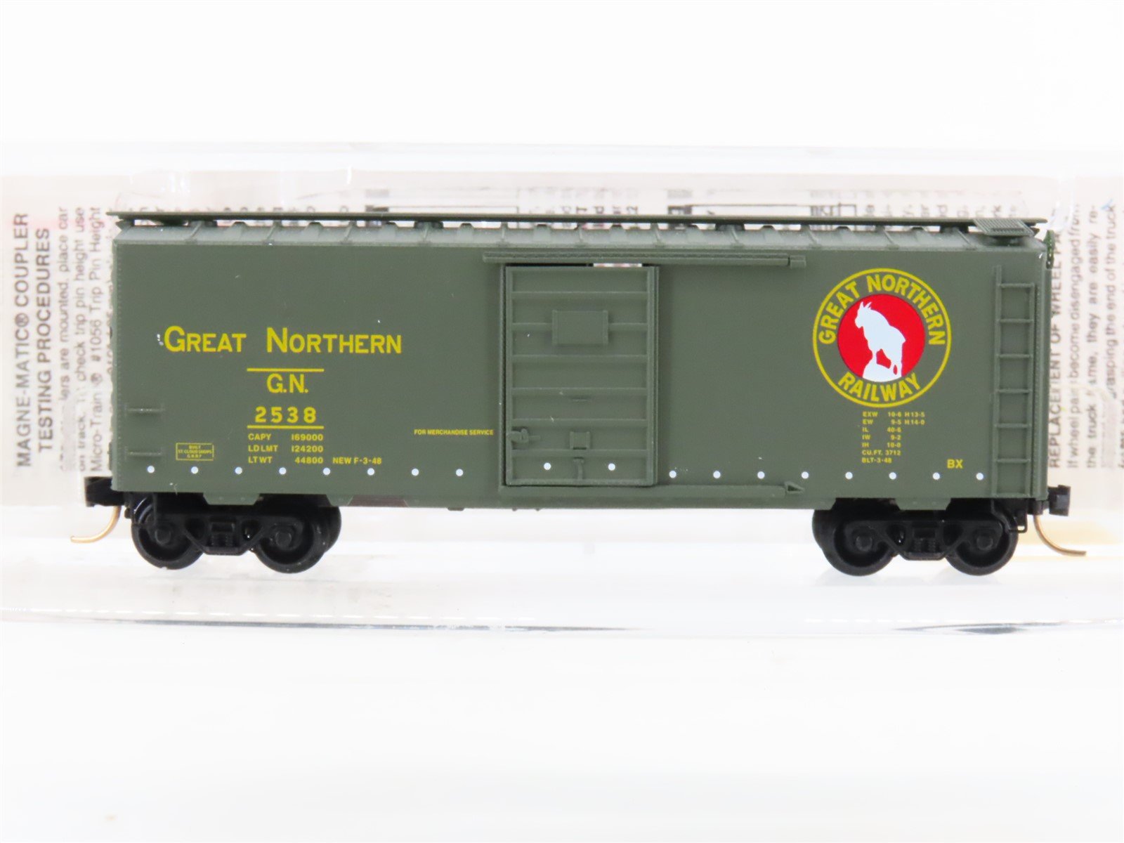 N Scale Micro-Trains MTL 20406 GN Great Northern 40' Single Door Box Car #2538