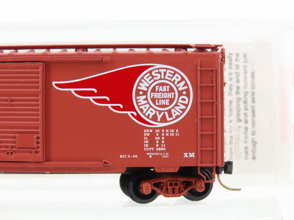 N Scale Micro-Trains MTL 20396 WM Western Maryland &quot;Fireball&quot; 40&#39; Box Car #29140
