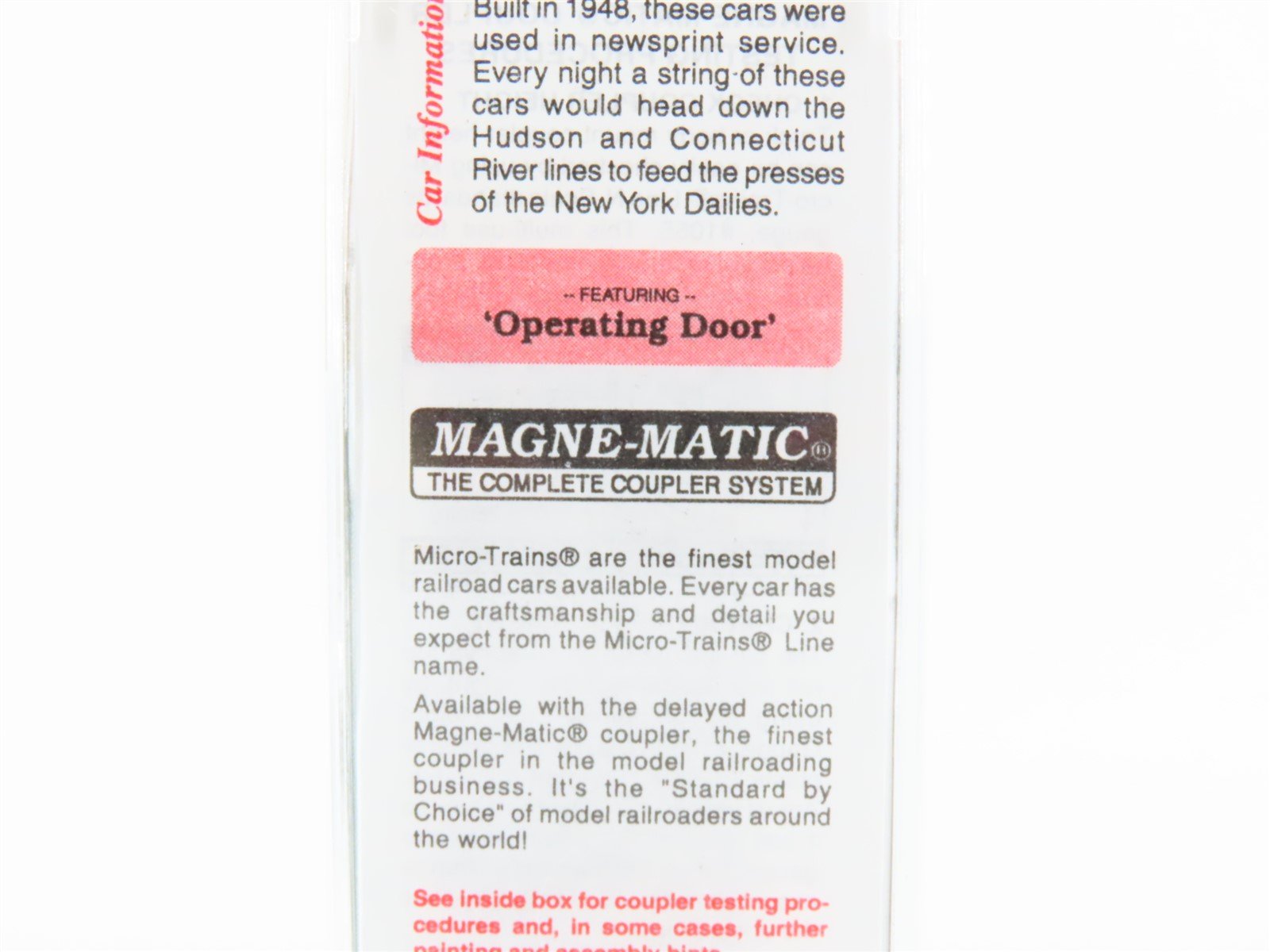 N Micro-Trains MTL 20386 ONT Ontario Northland 40' Single Door Box Car #90594