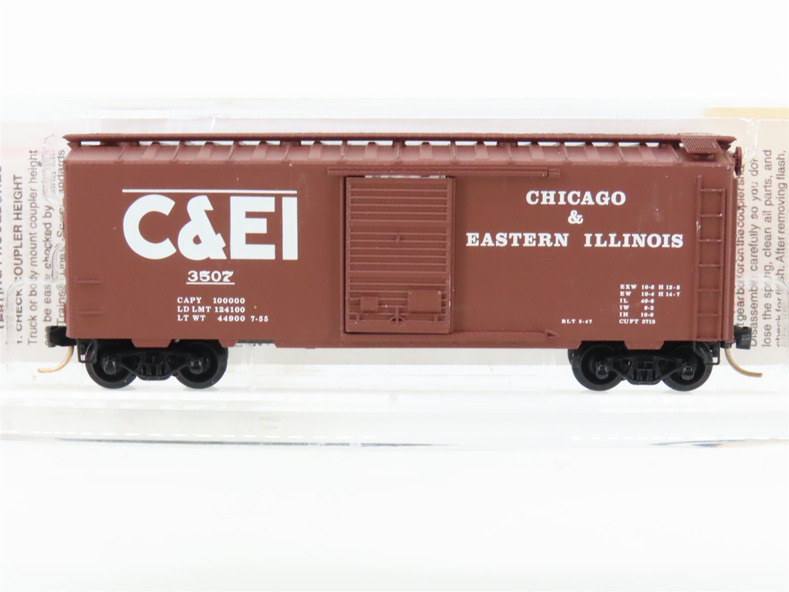 N Scale Micro-Trains MTL 20560 C&EI Chicago & Eastern Illinois 40' Box Car #3507