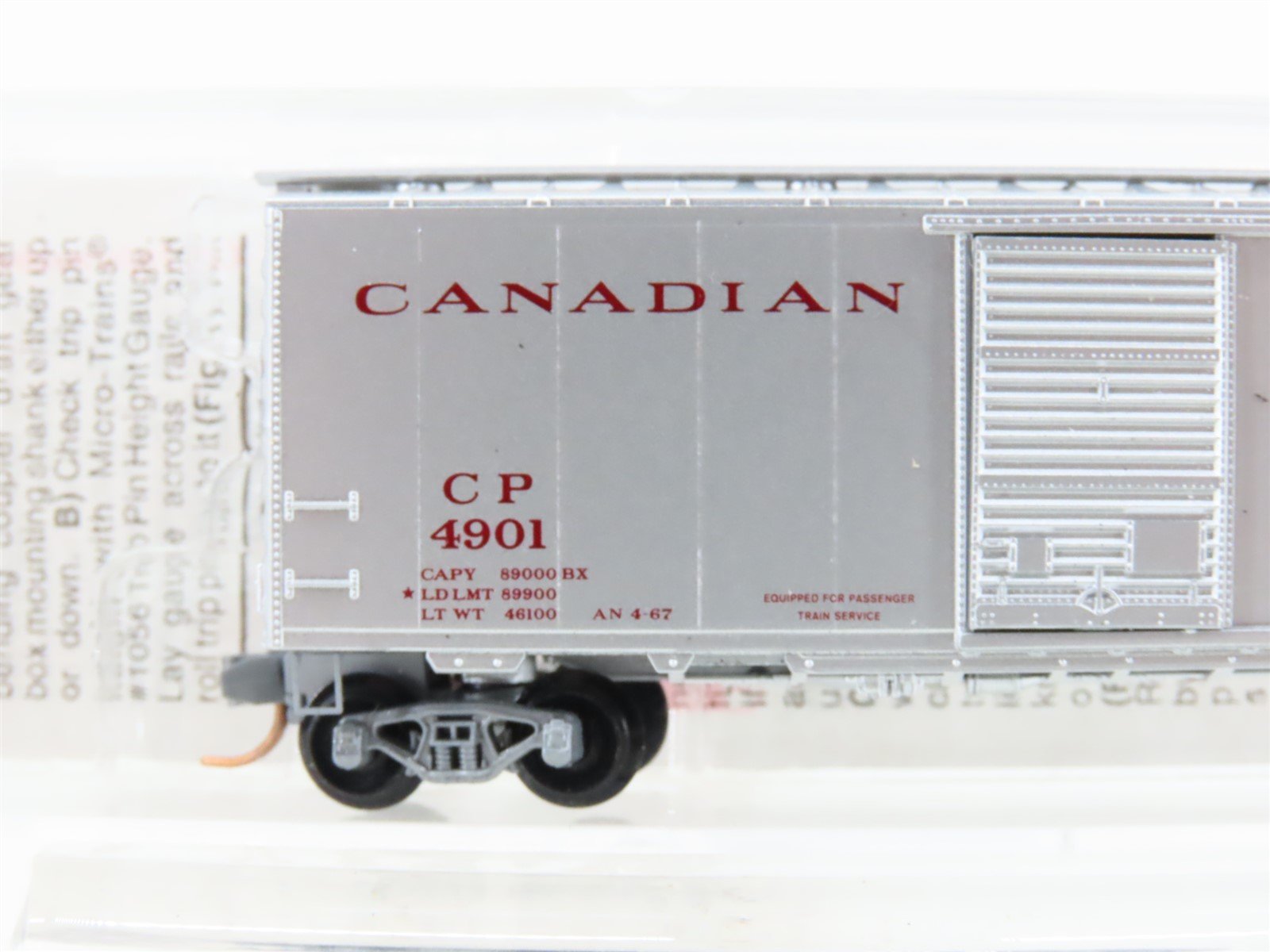 N Scale Micro-Trains MTL 20546 CP Canadian Pacific 40' Single Door Box Car #4901