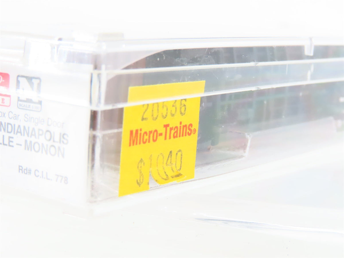 N Micro-Trains MTL 20536 CIL Monon &quot;Hoosier Line&quot; 40&#39; Single Door Box Car #778