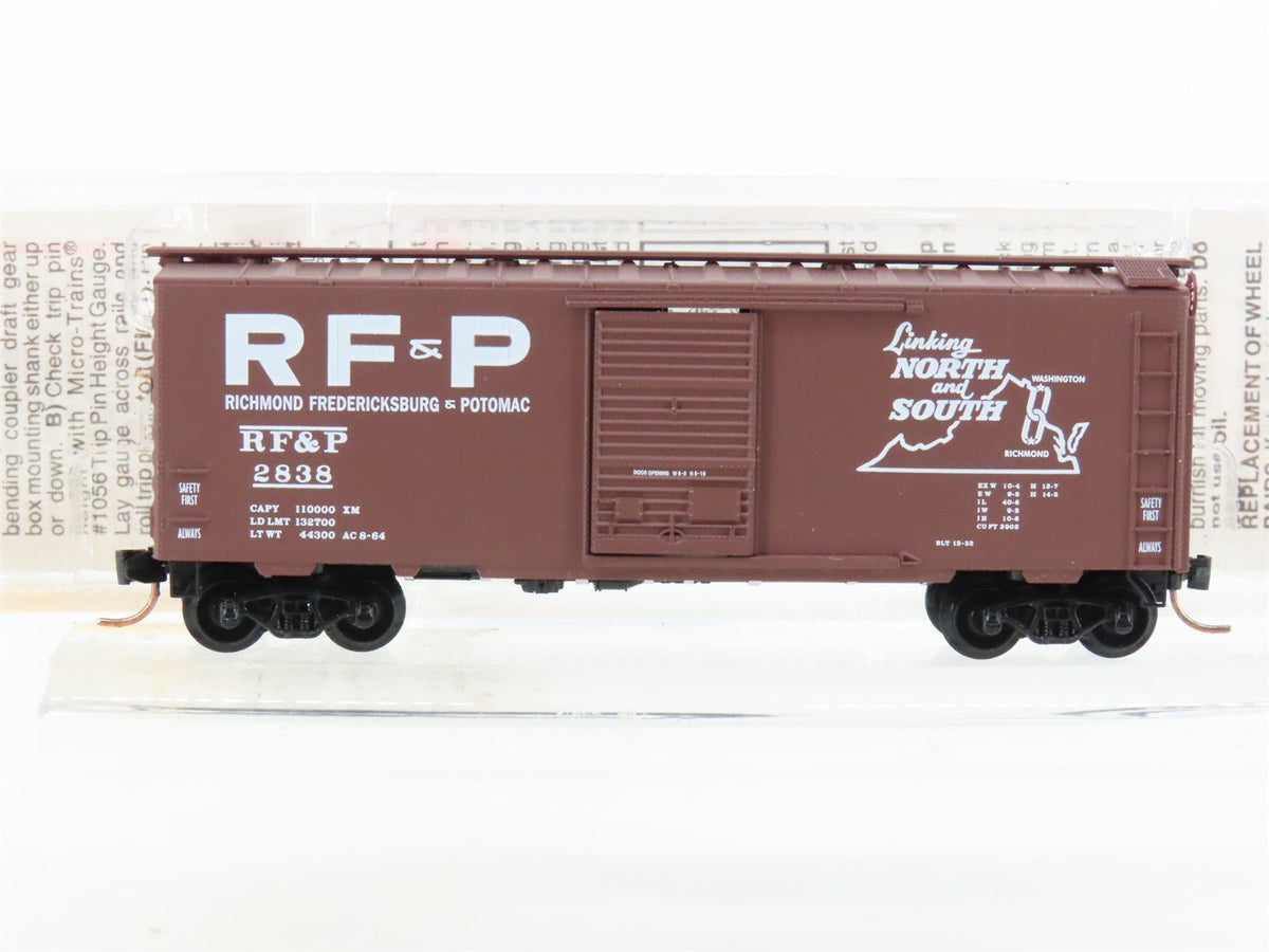 N Scale Micro-Trains MTL 20516 RF&amp;P &quot;Linking North &amp; South&quot; 40&#39; Box Car #2838
