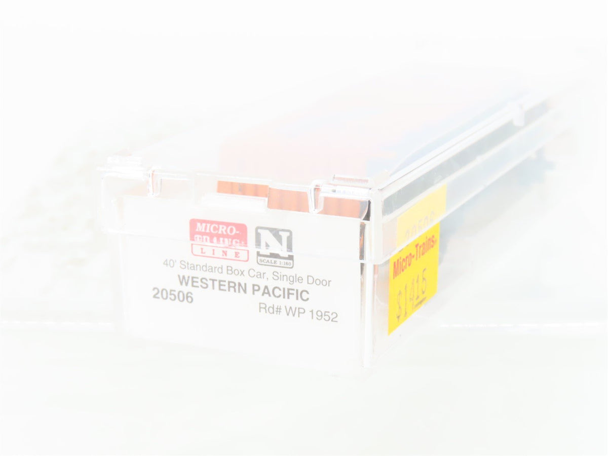 N Scale Micro-Trains MTL 20506 WP Western Pacific &quot;Feather&quot; 40&#39; Box Car #1952