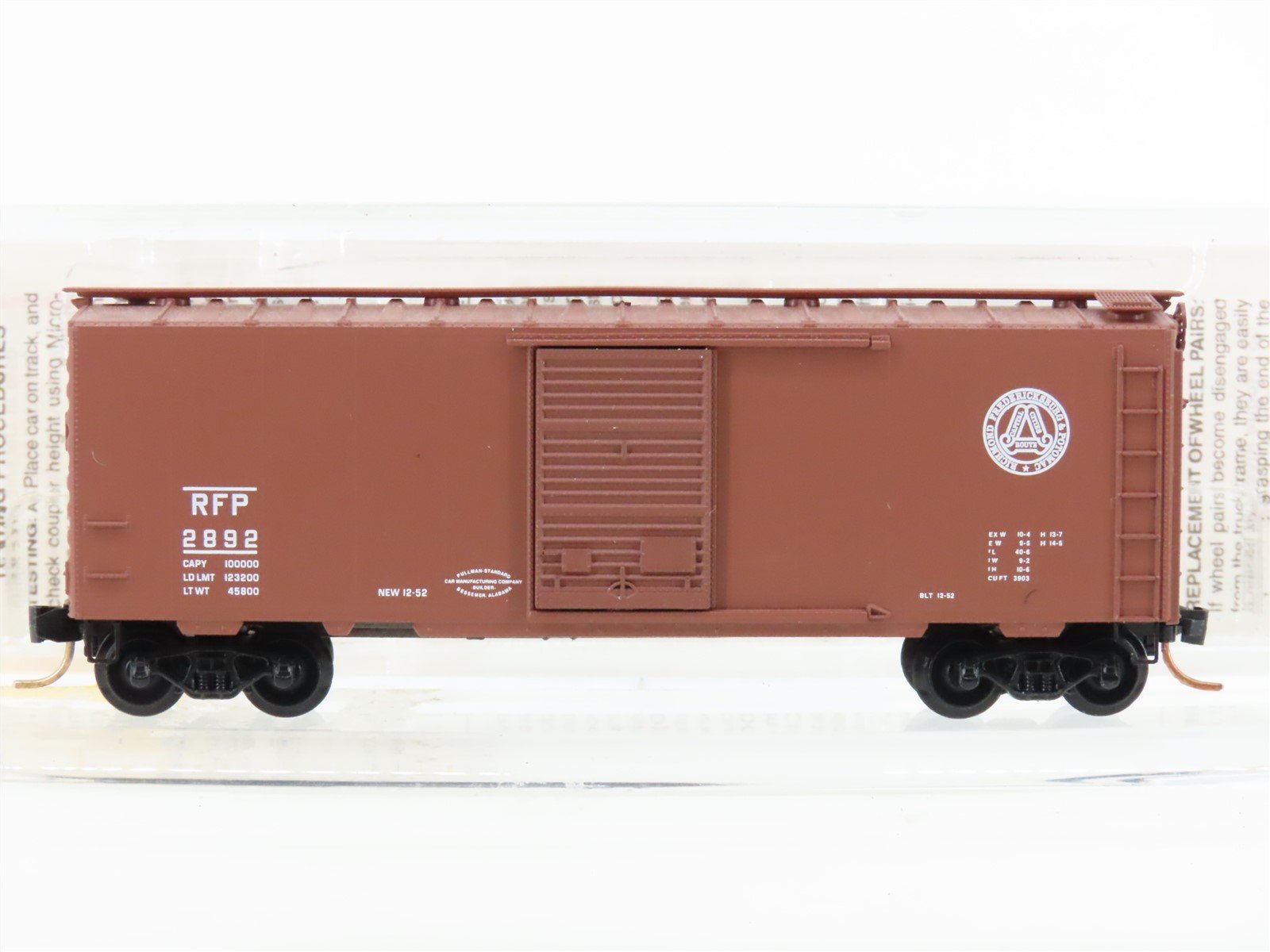 N Scale Micro-Trains MTL 20496 RF&P "Capital Cities Route" 40' Box Car #2892