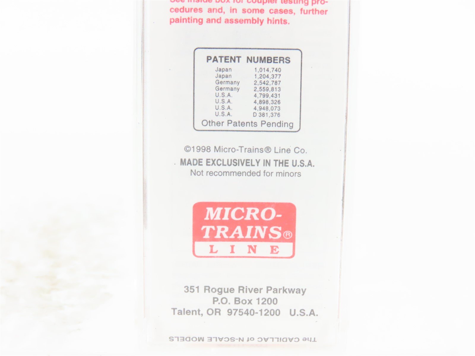 N Micro-Trains MTL 20486 CIL Monon 